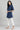 Navy Collar Neck Solid kurta
