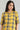 Yellow Collar Neck Yarn-Dyed kurta