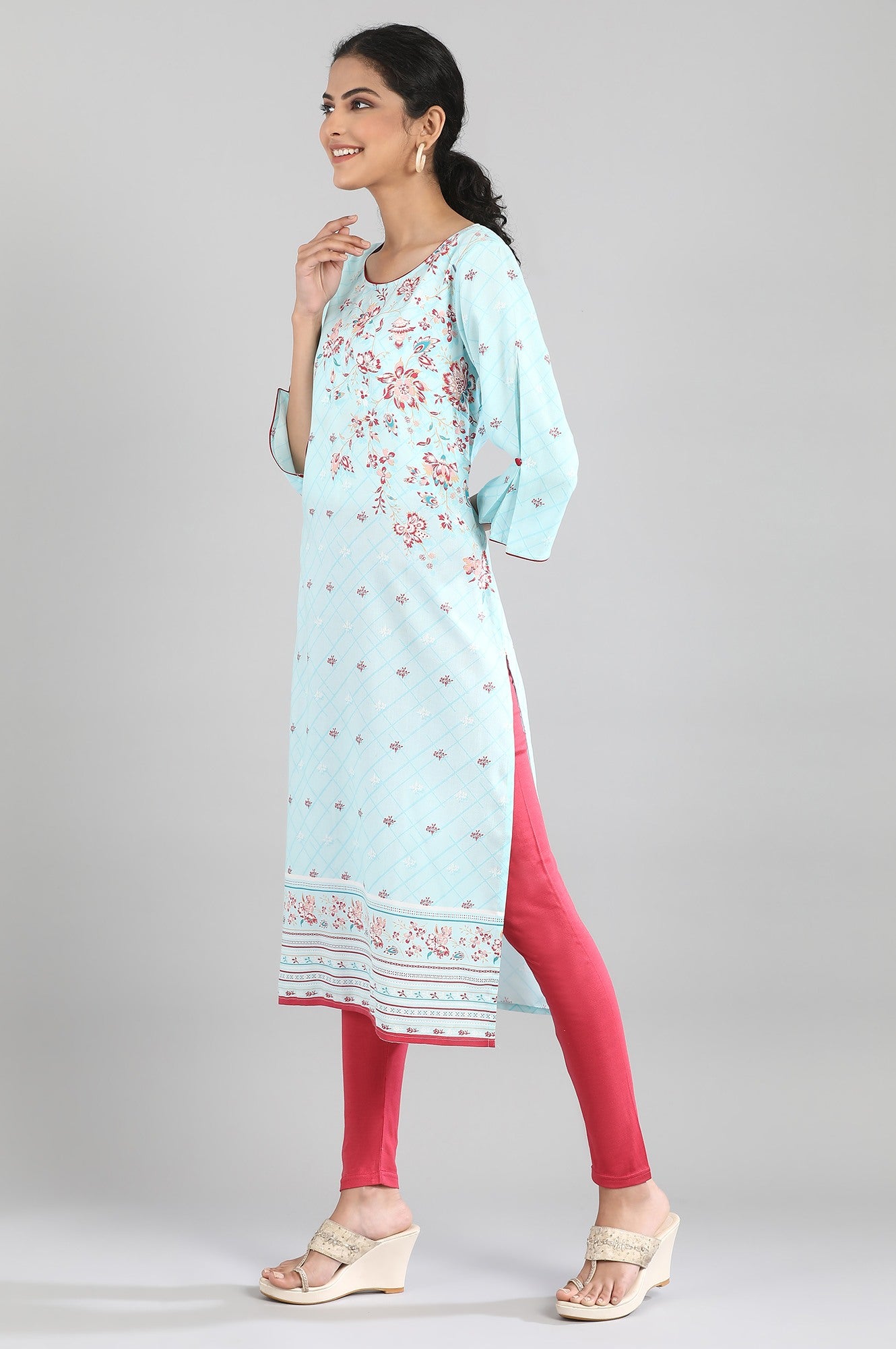 Blue Printed kurta