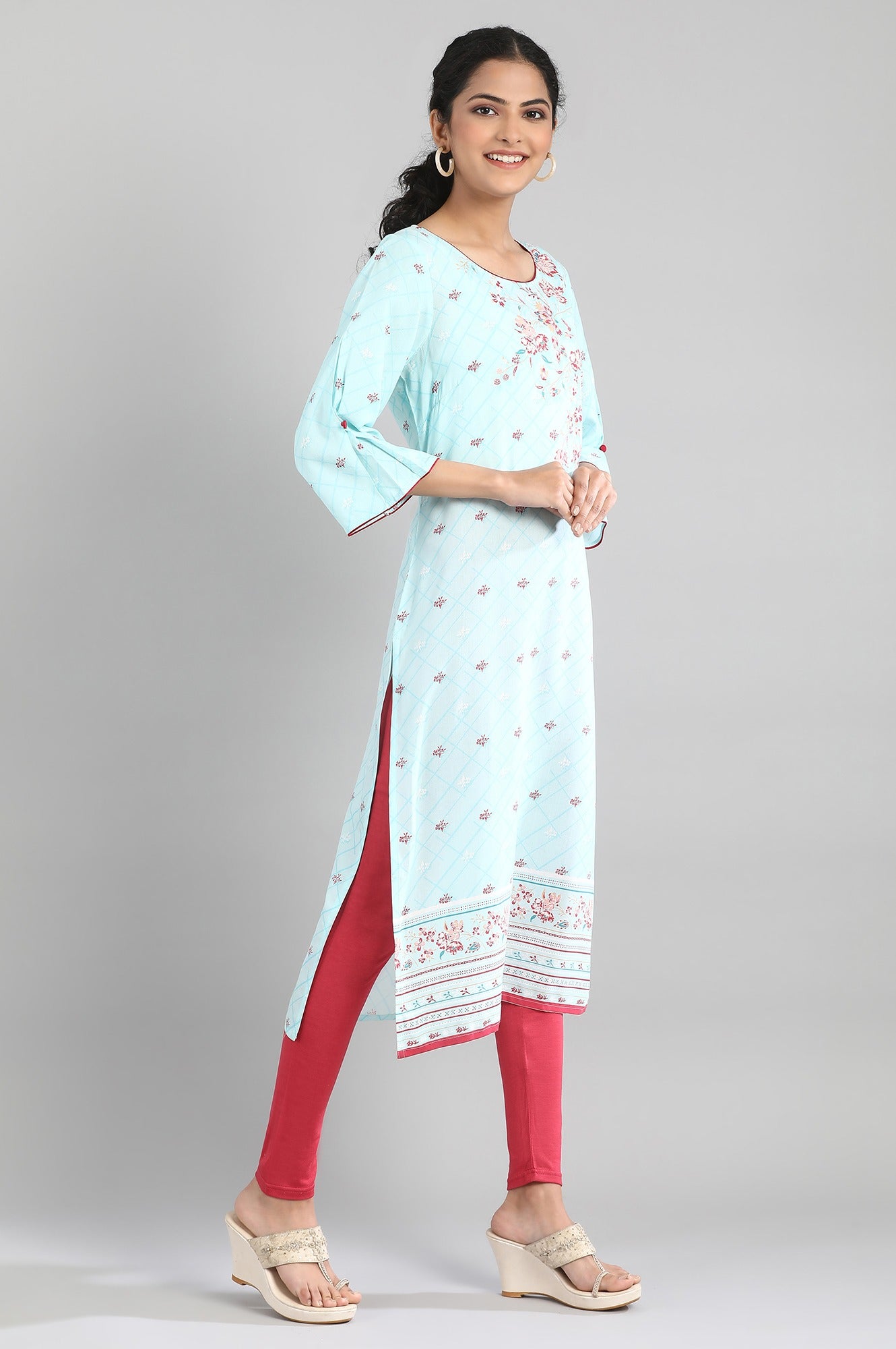 Blue Printed kurta