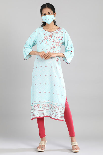 Blue Printed kurta