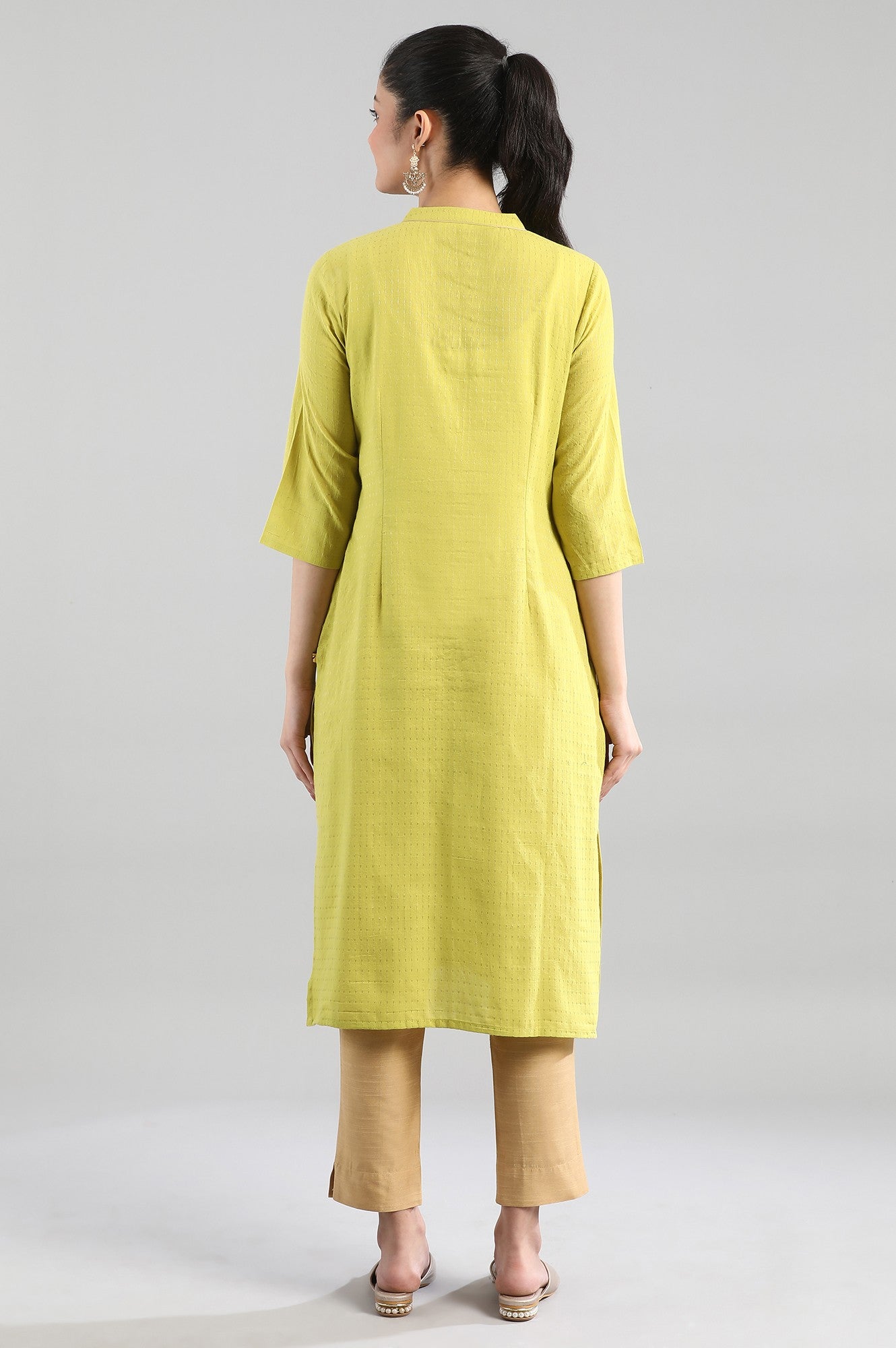 Green Yarn-Dyed kurta