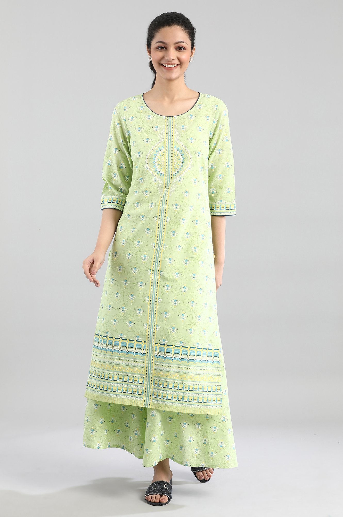 Green Straight kurta