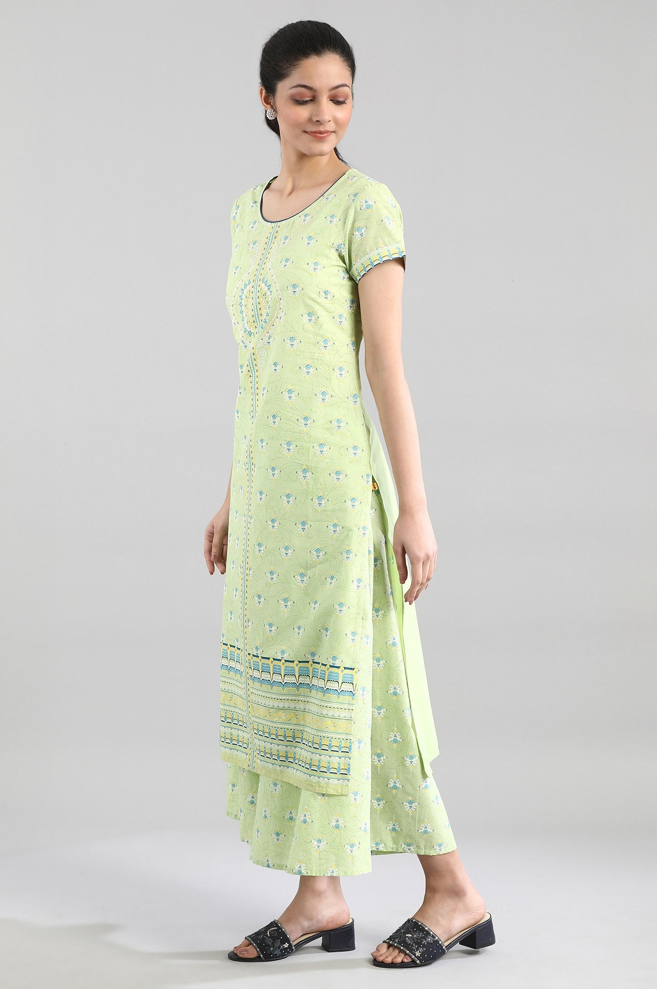 Green Straight kurta