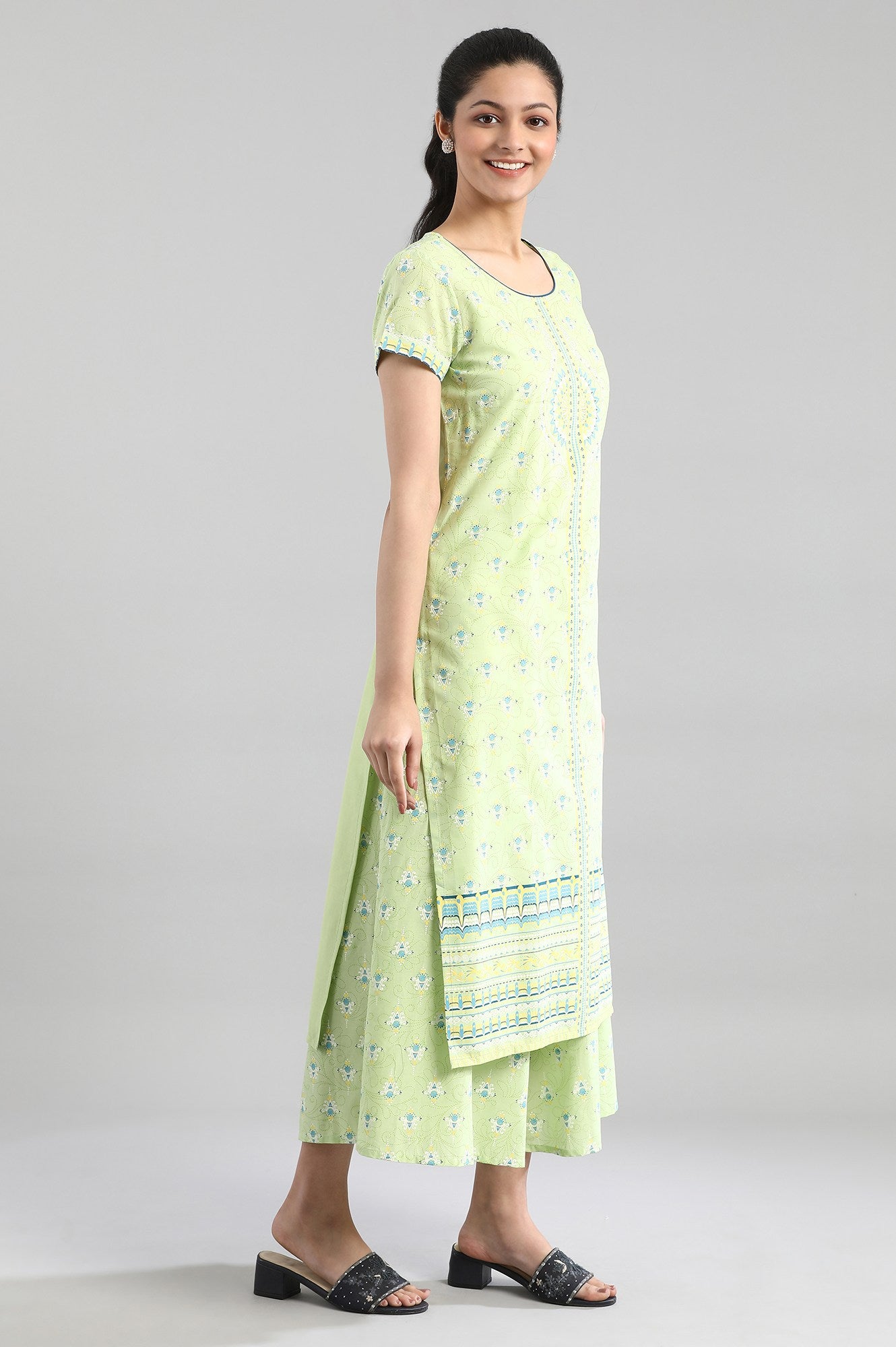 Green Straight kurta