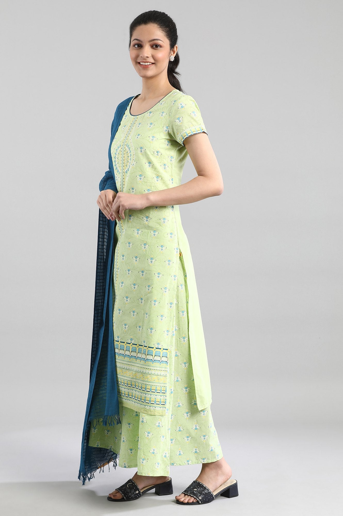 Green Straight kurta