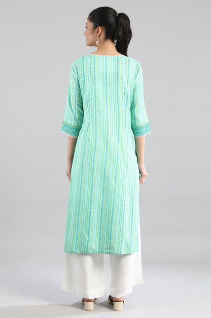 Green Printed kurta