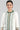 White kurta with Green Prints