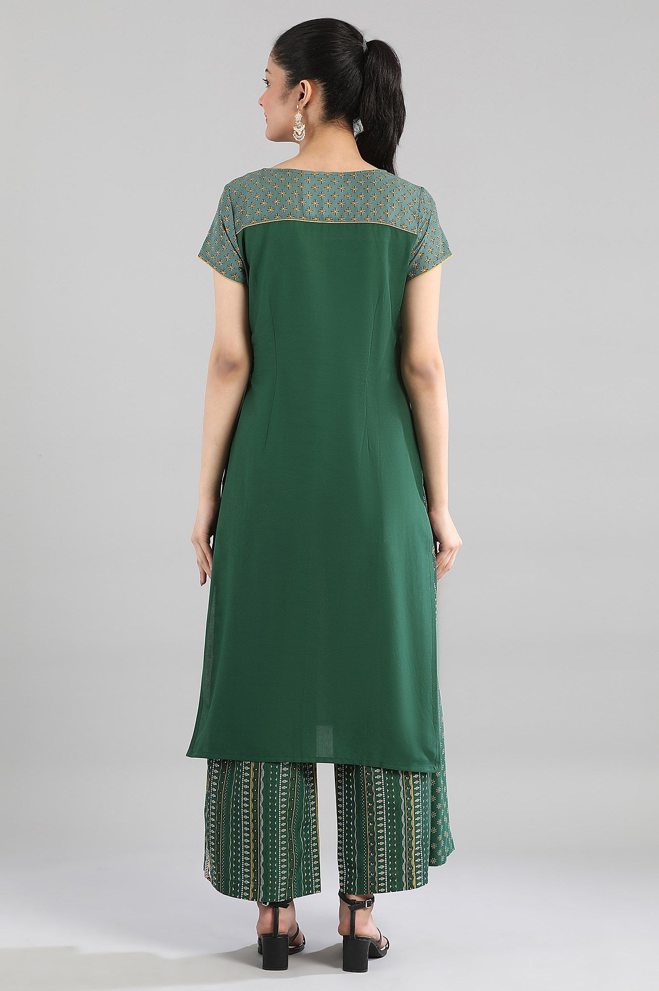 Green Printed kurta