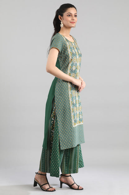 Green Printed kurta