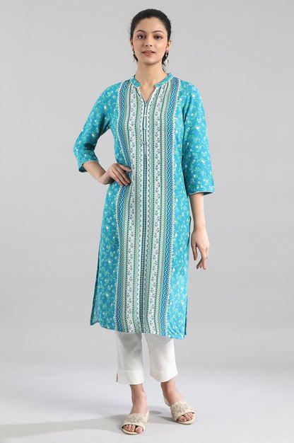 Blue Printed kurta