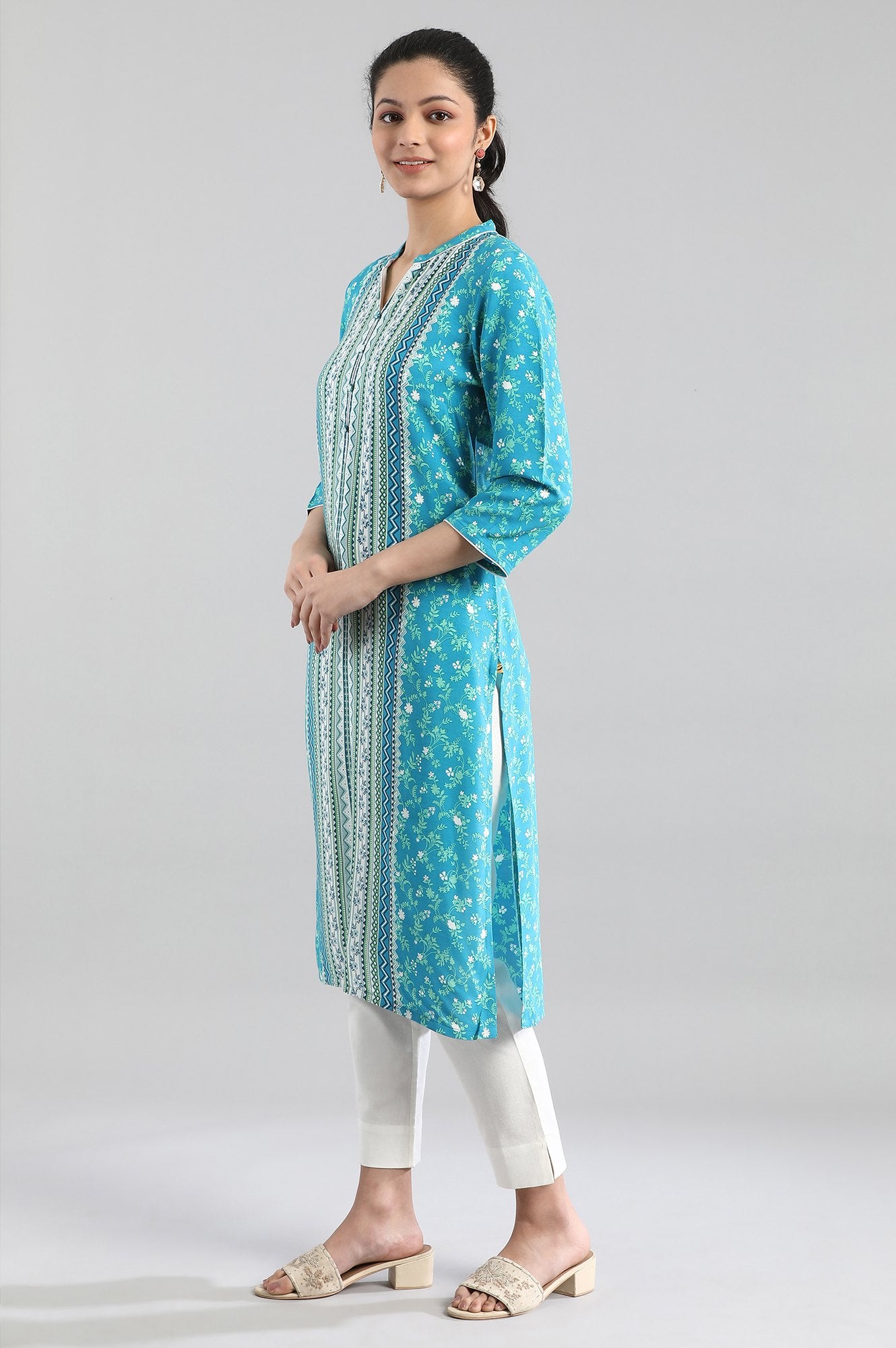 Blue Printed kurta