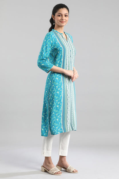 Blue Printed kurta