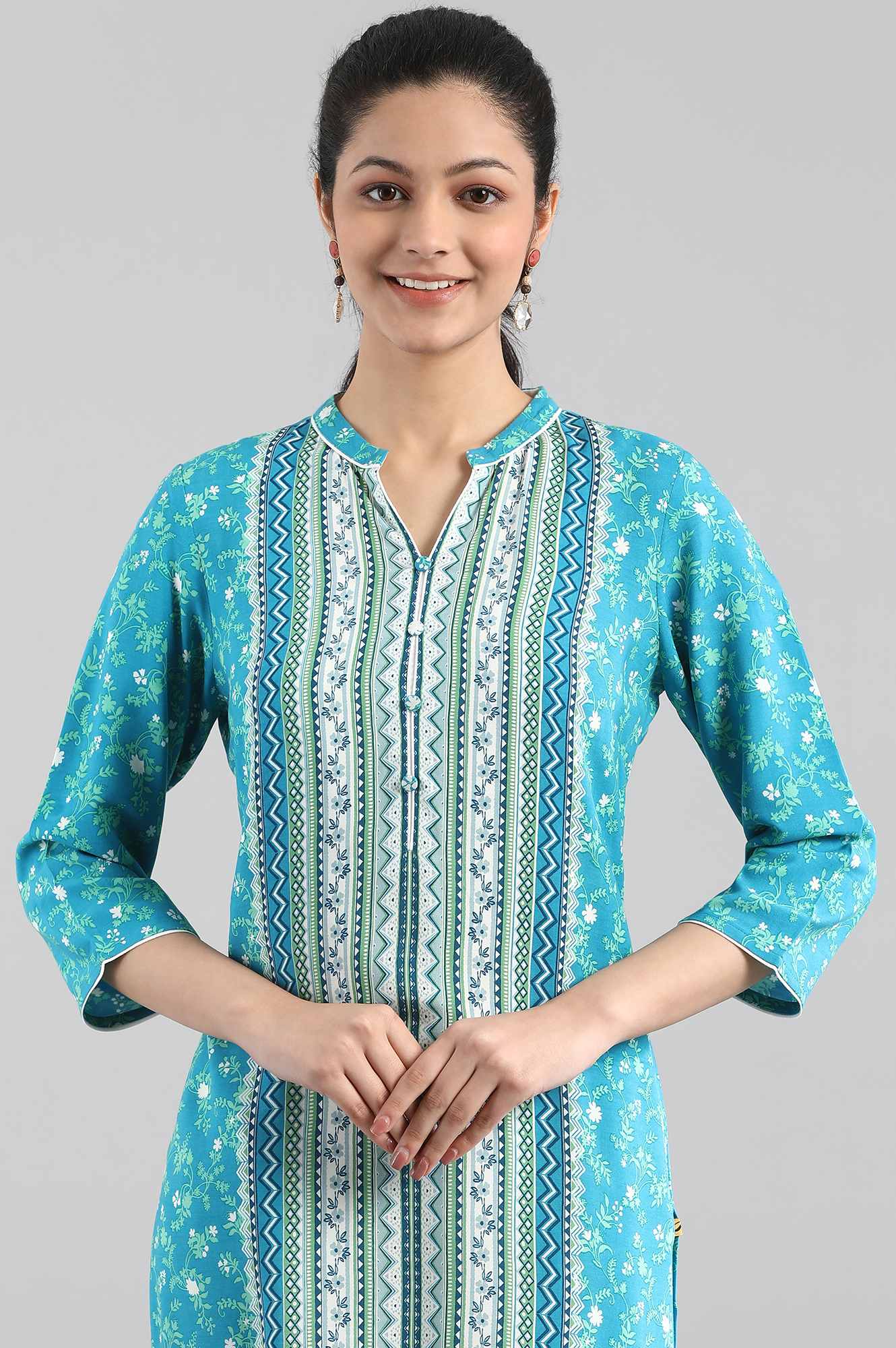 Blue Printed kurta