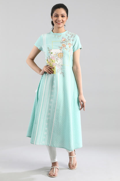 Lichen Green Printed kurta