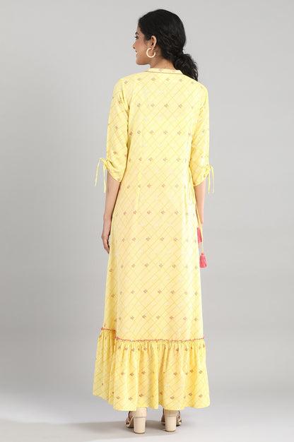 Yellow High-Low kurta