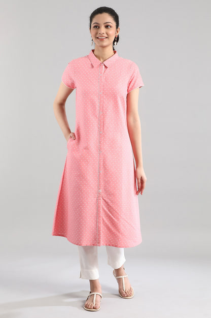 Peach Printed kurta