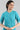 Blue Ethnic Floral Print kurta in Band Collar