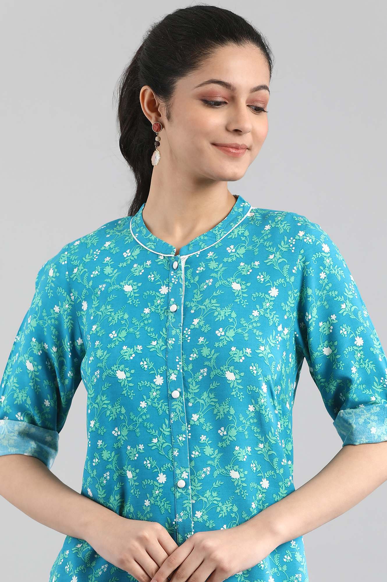 Blue Printed kurta