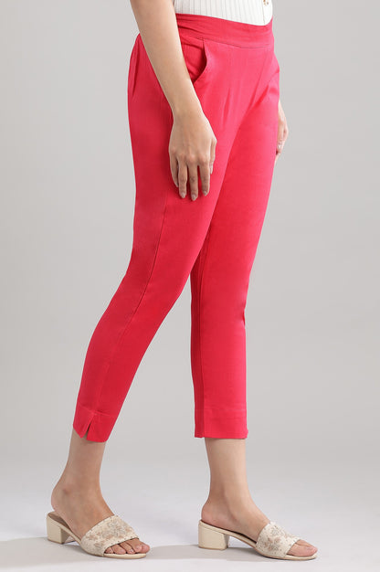 Pink Solid Trousers