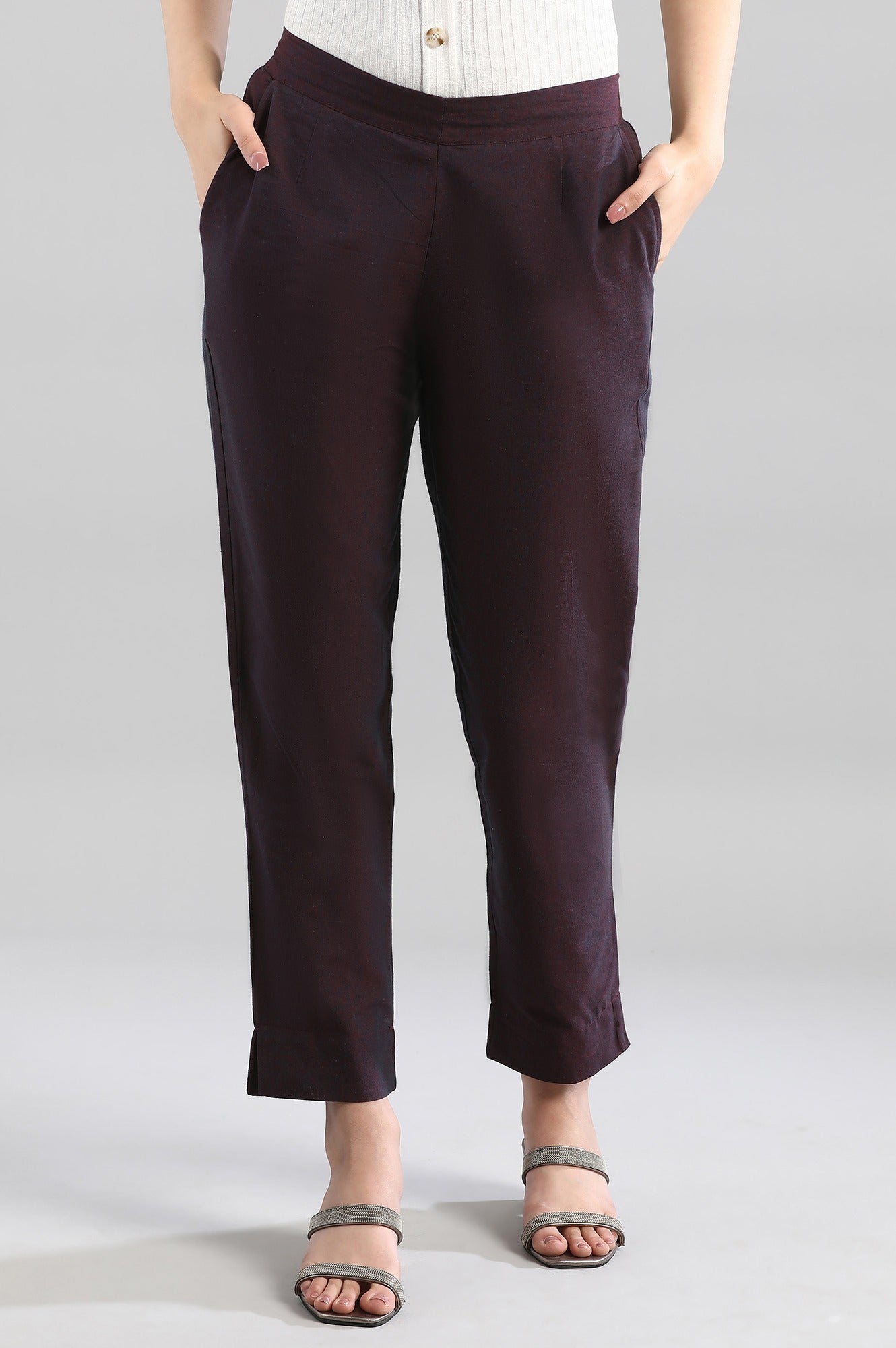 Purple Straight Trousers