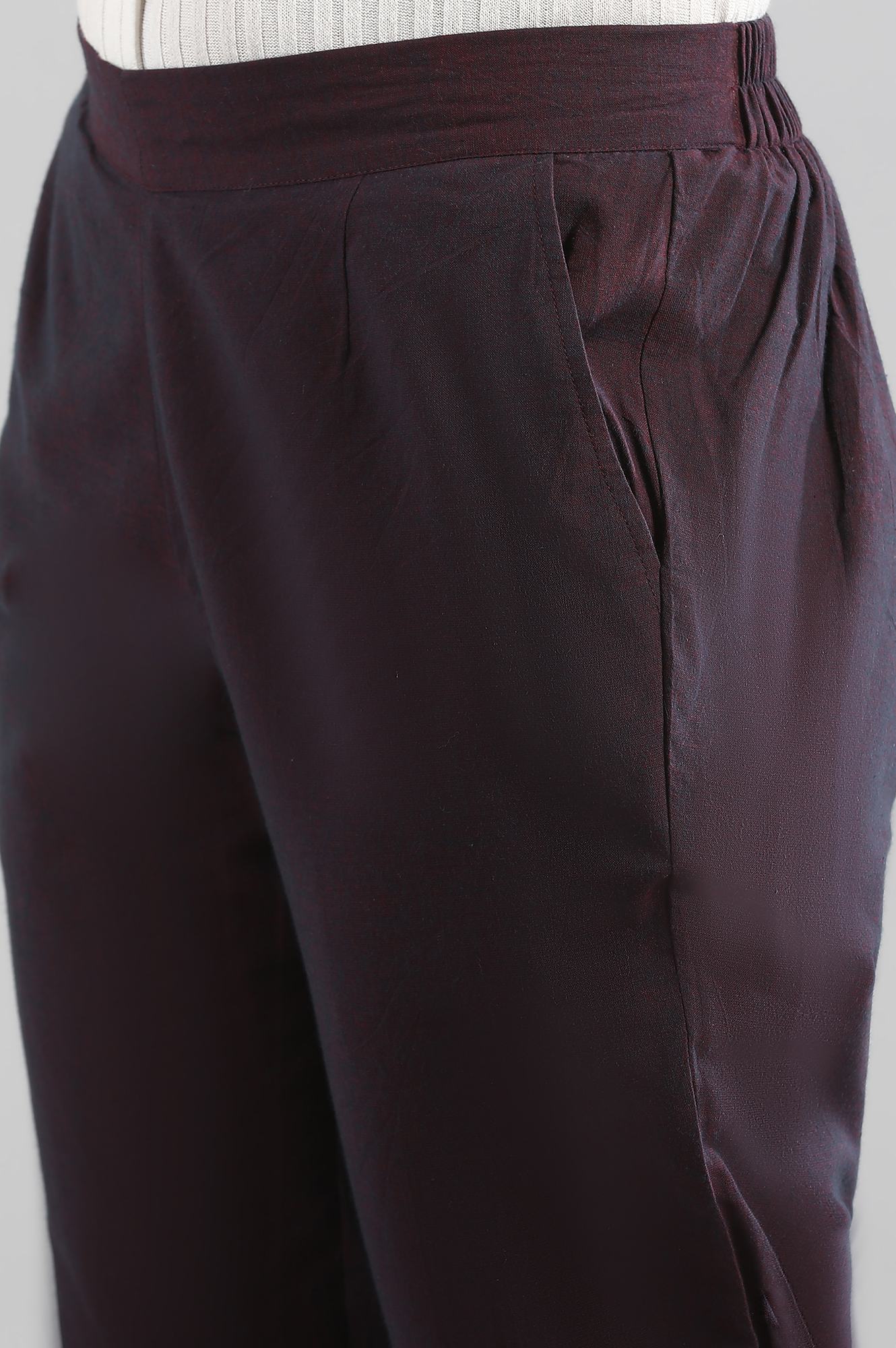 Purple Straight Trousers