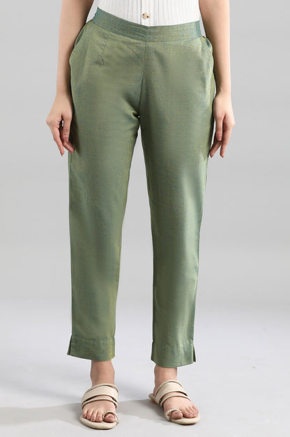 Green Straight Trousers