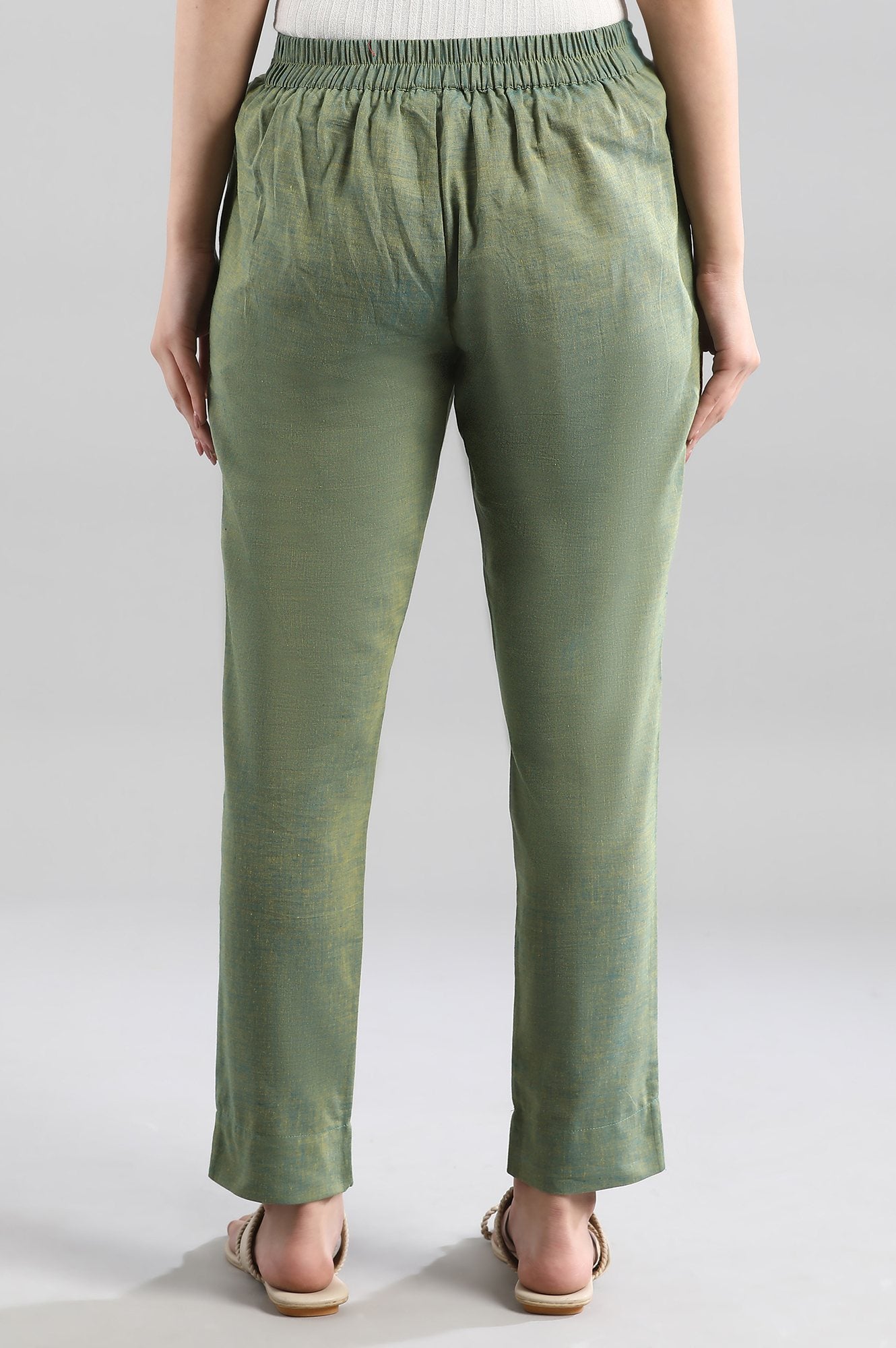 Green Straight Trousers