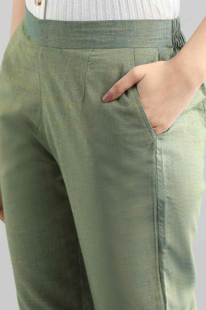 Green Straight Trousers