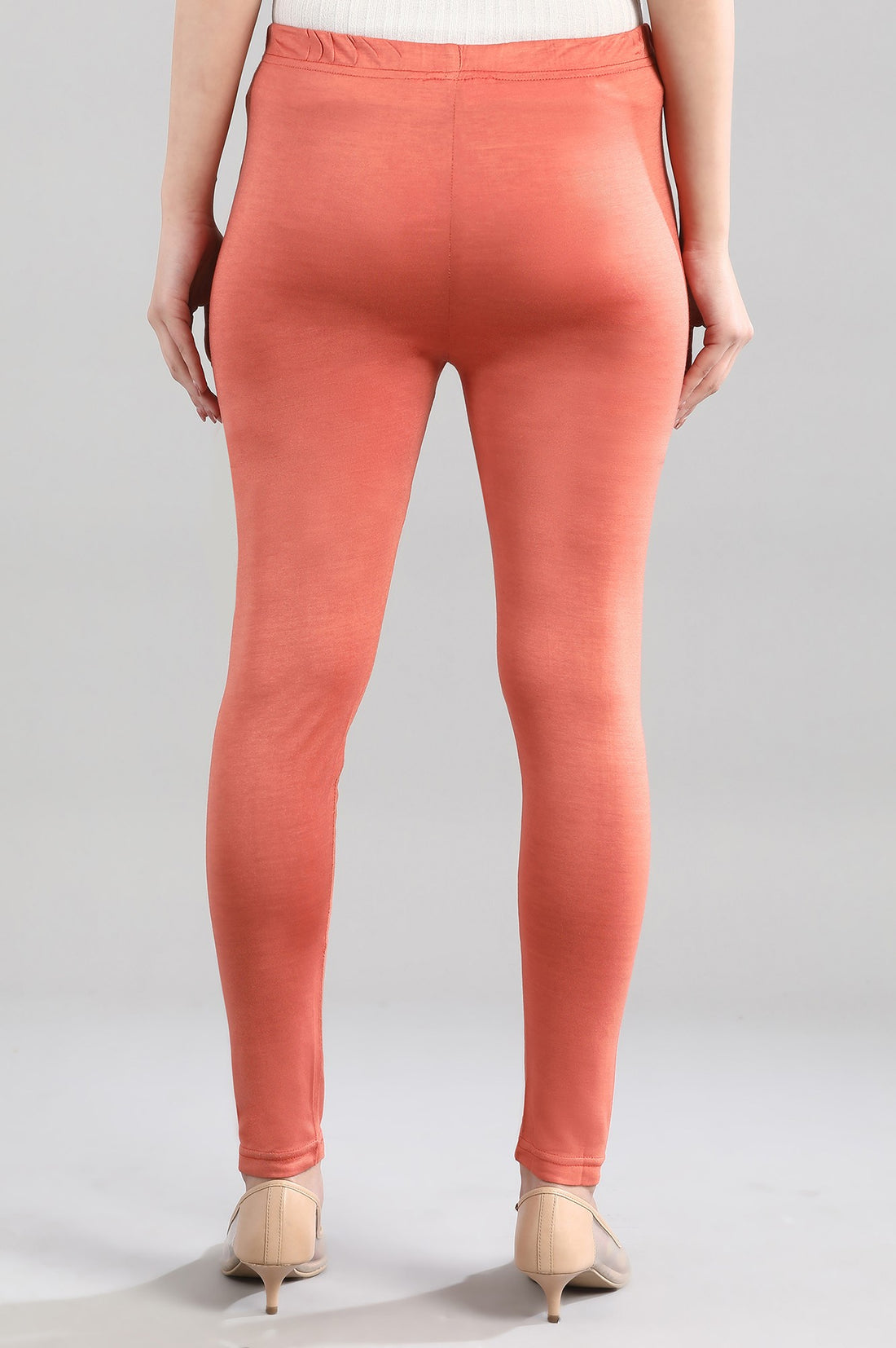 Orange Slim Fit Tights