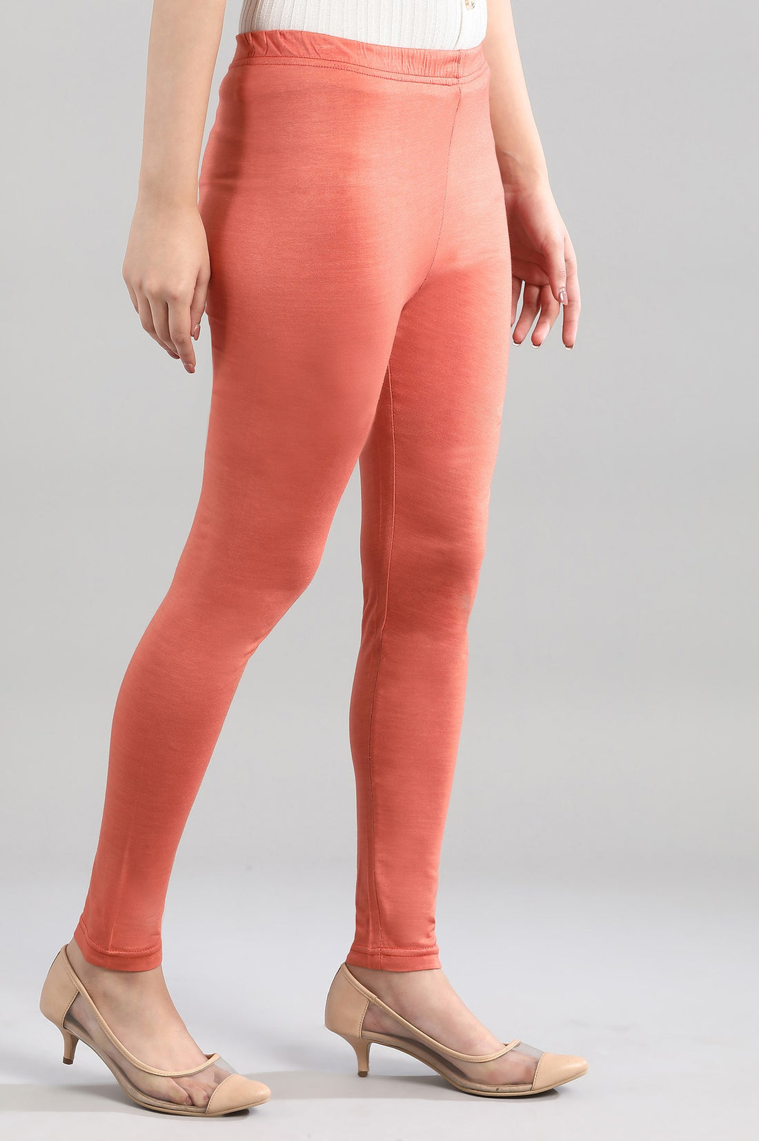 Orange Slim Fit Tights