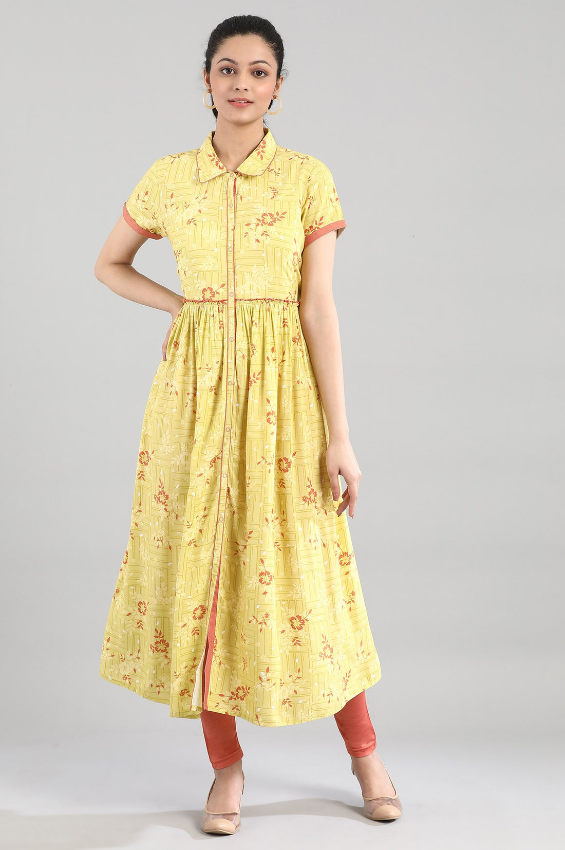 Orange Slim Fit Tights