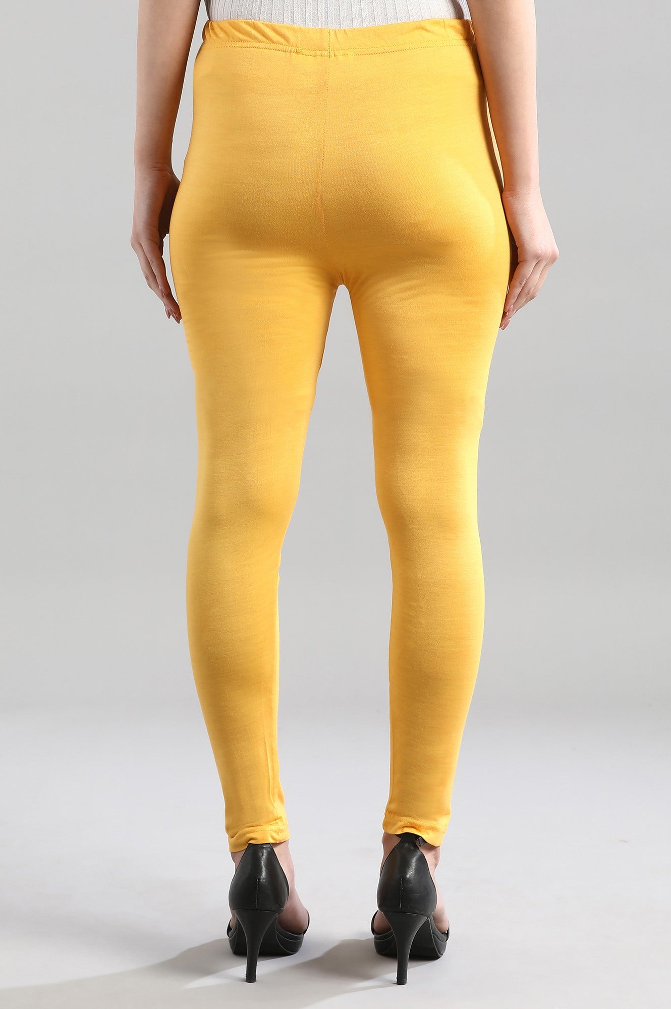 Yellow Slim Fit Tights