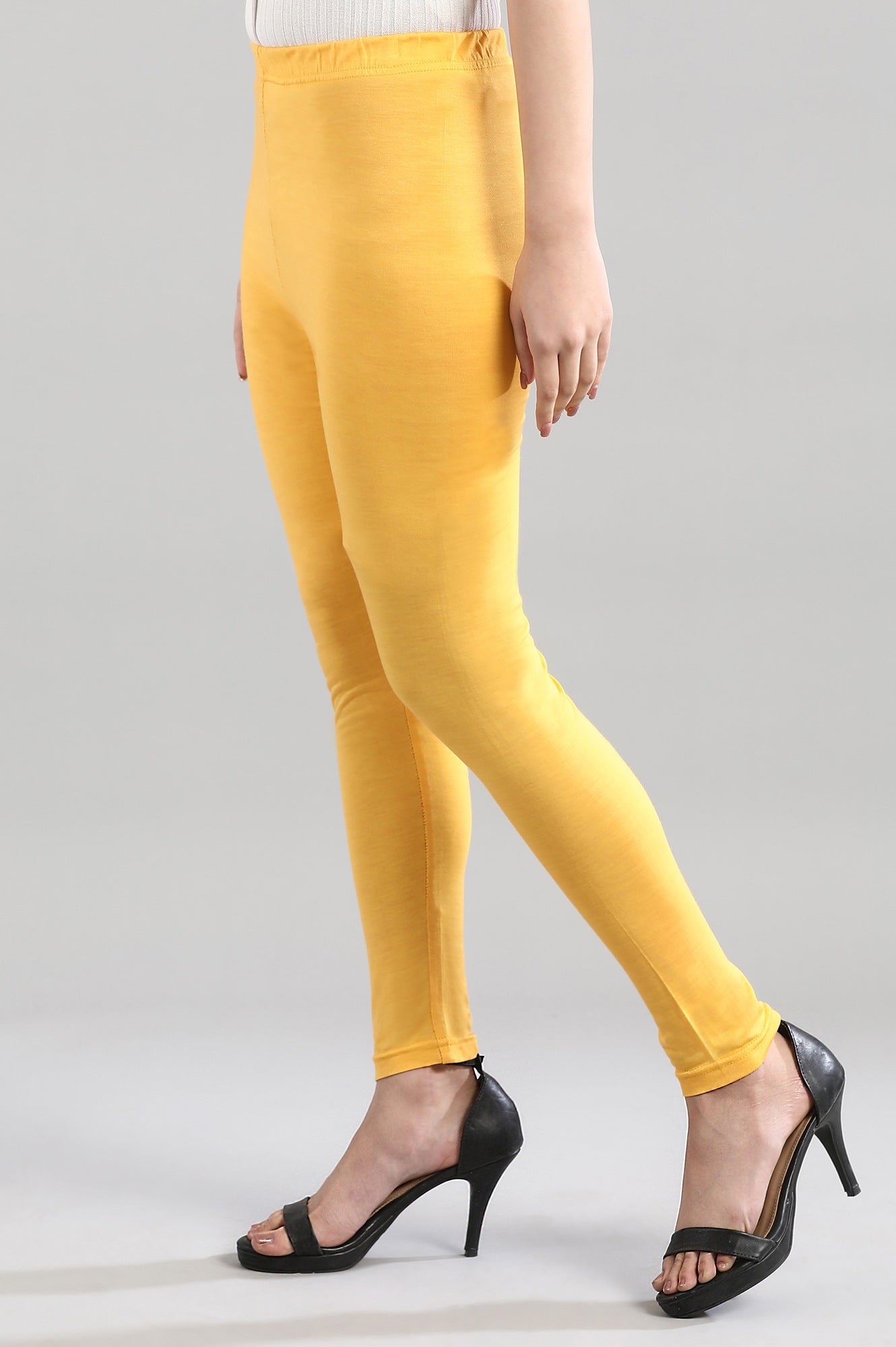 Yellow Slim Fit Tights