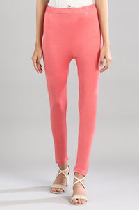 Pink Casual Tights