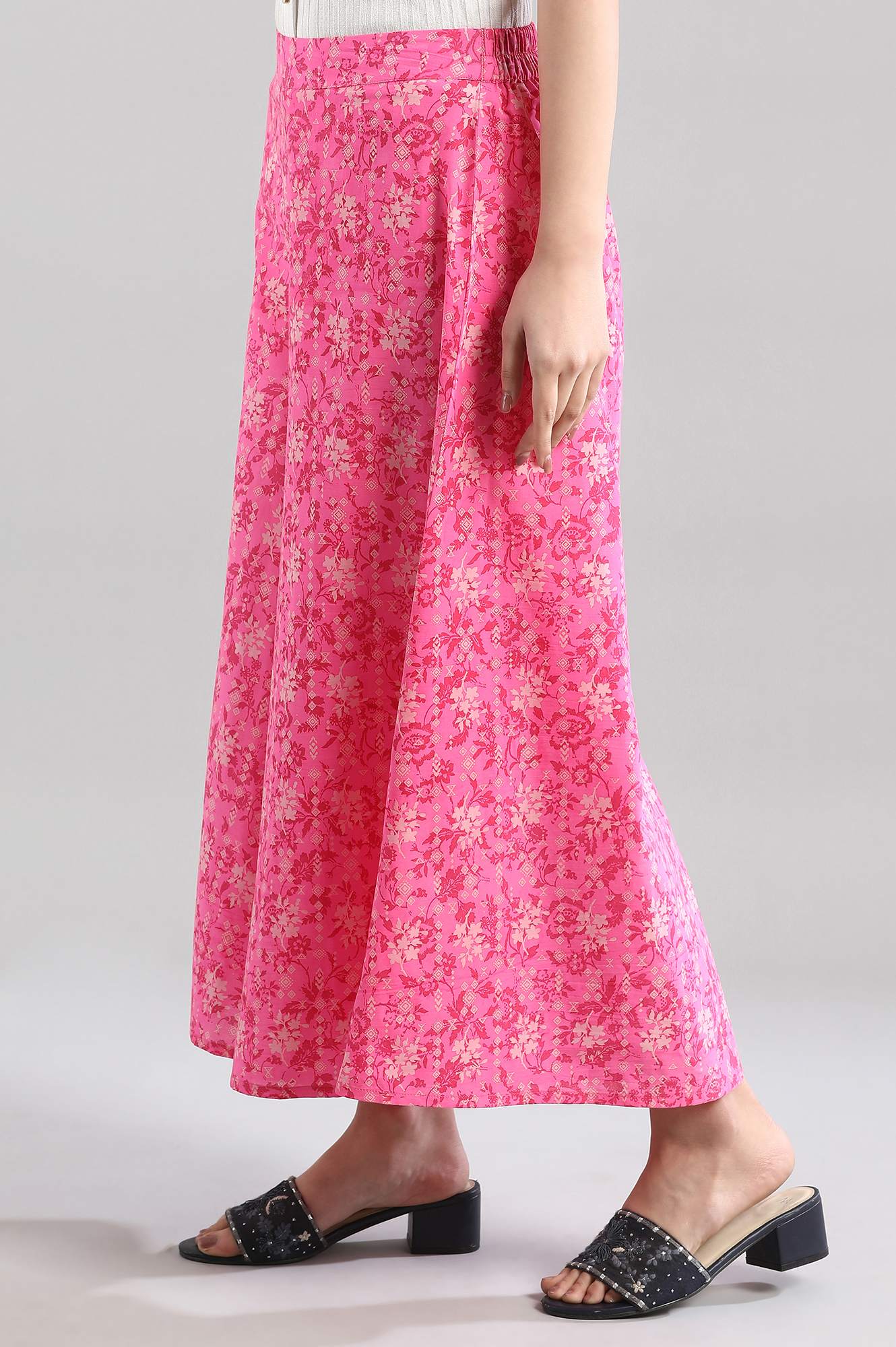 Pink Printed Culottes