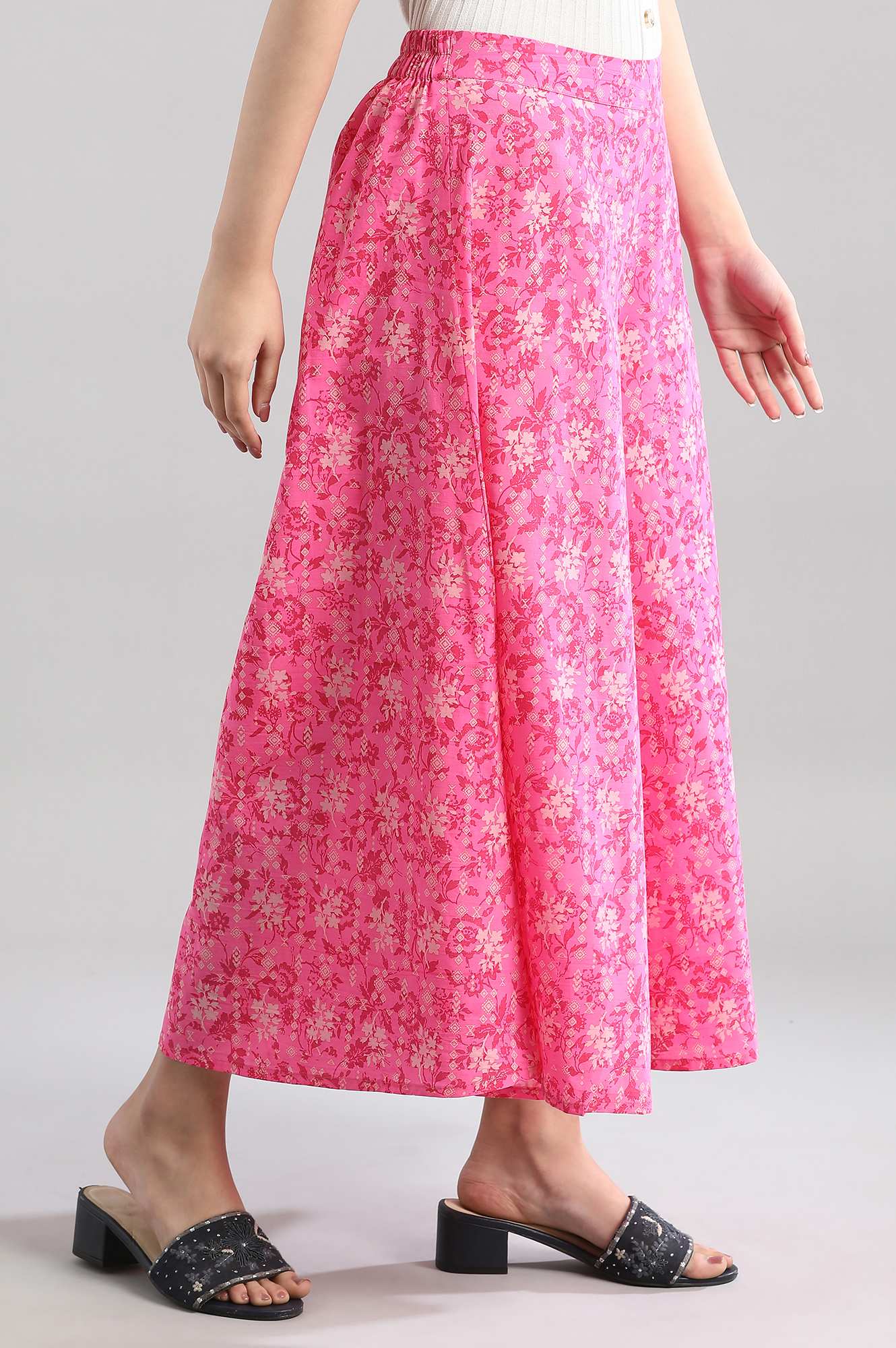 Pink Printed Culottes