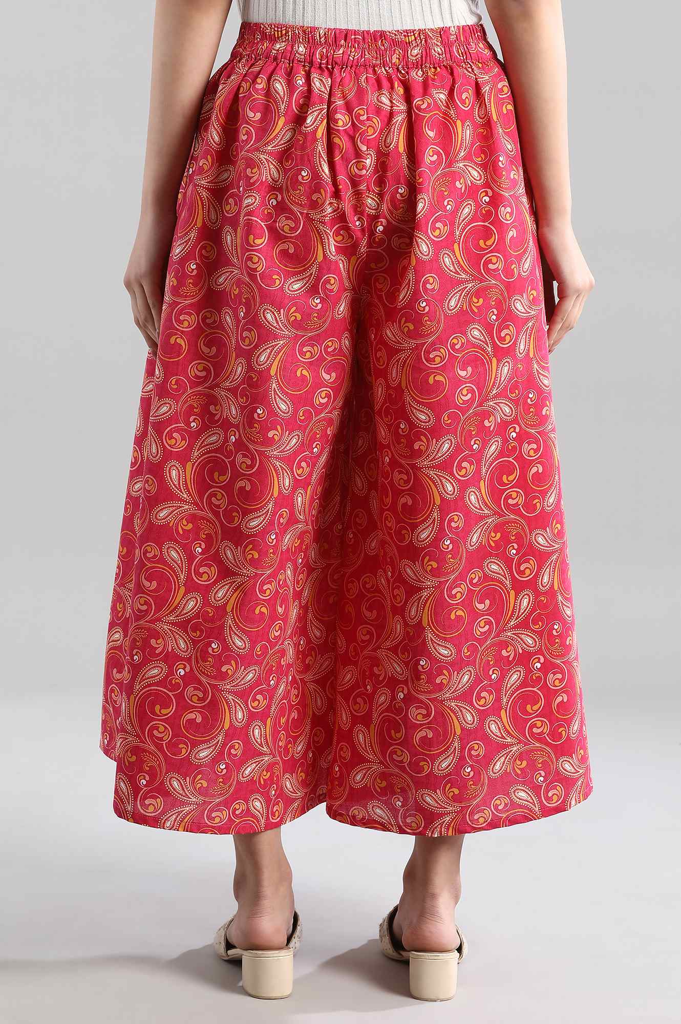 Pink Printed Culottes