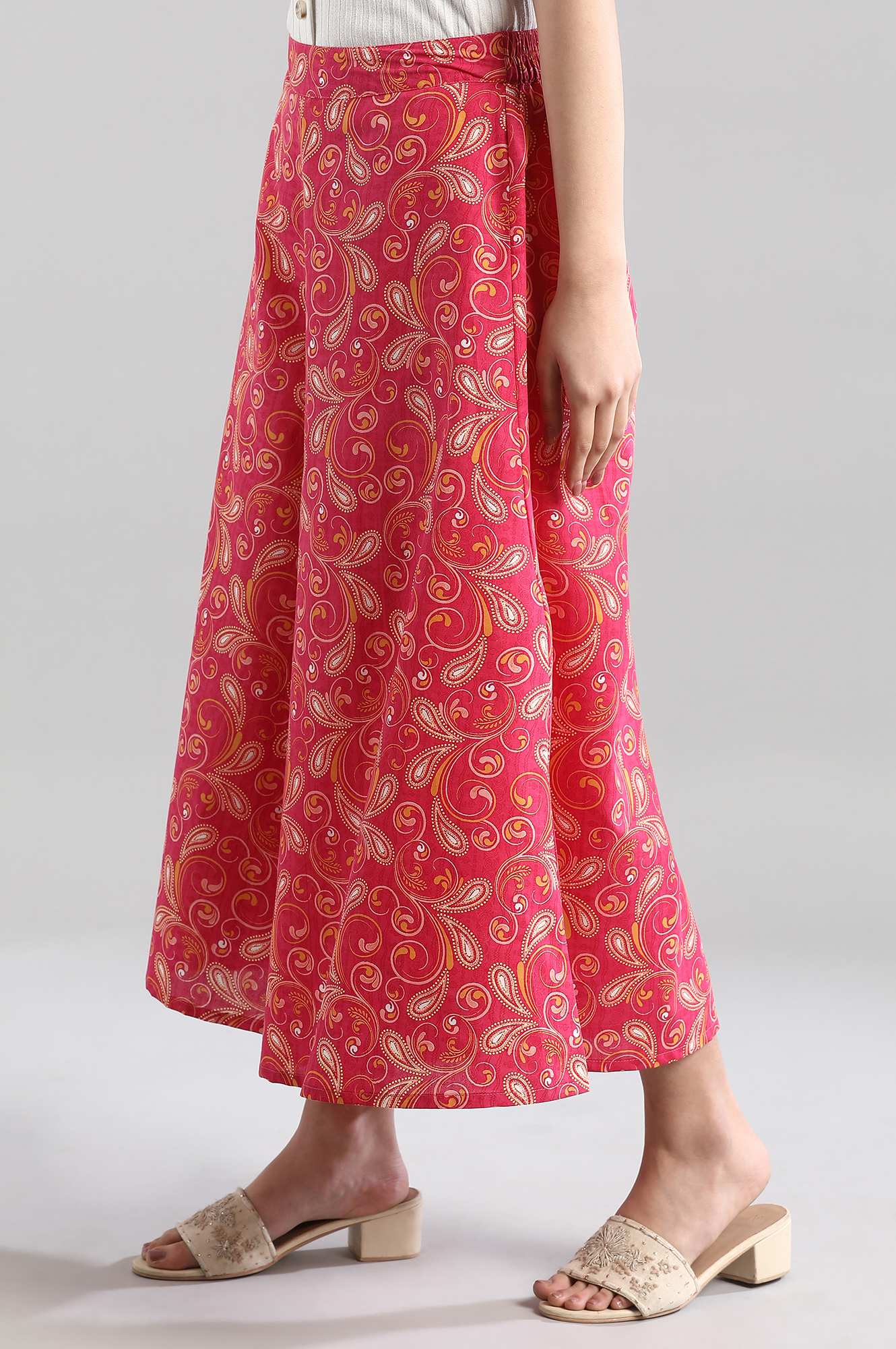 Pink Printed Culottes