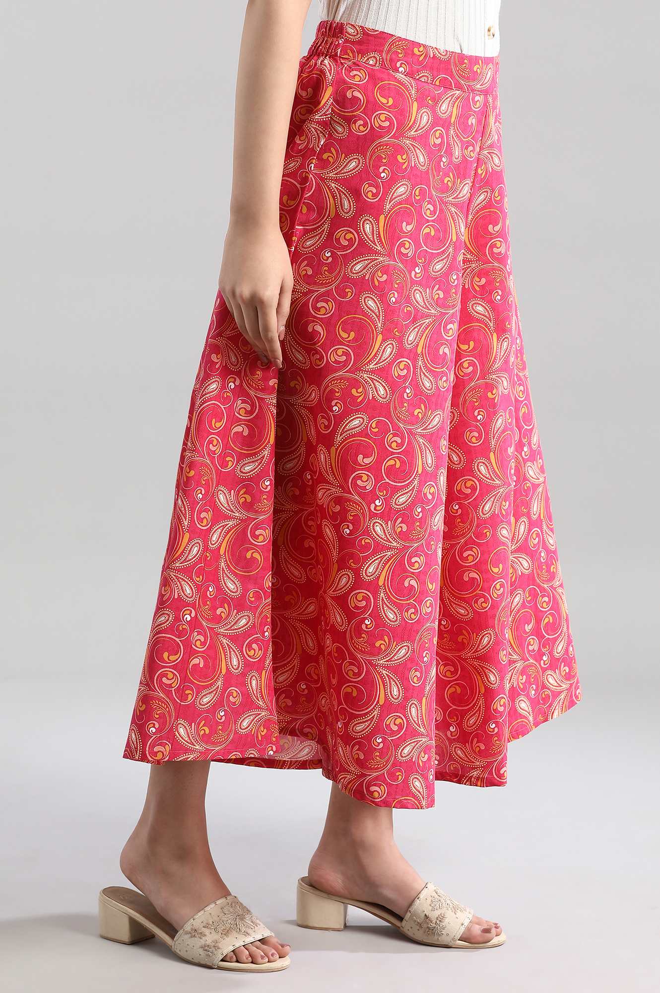 Pink Printed Culottes