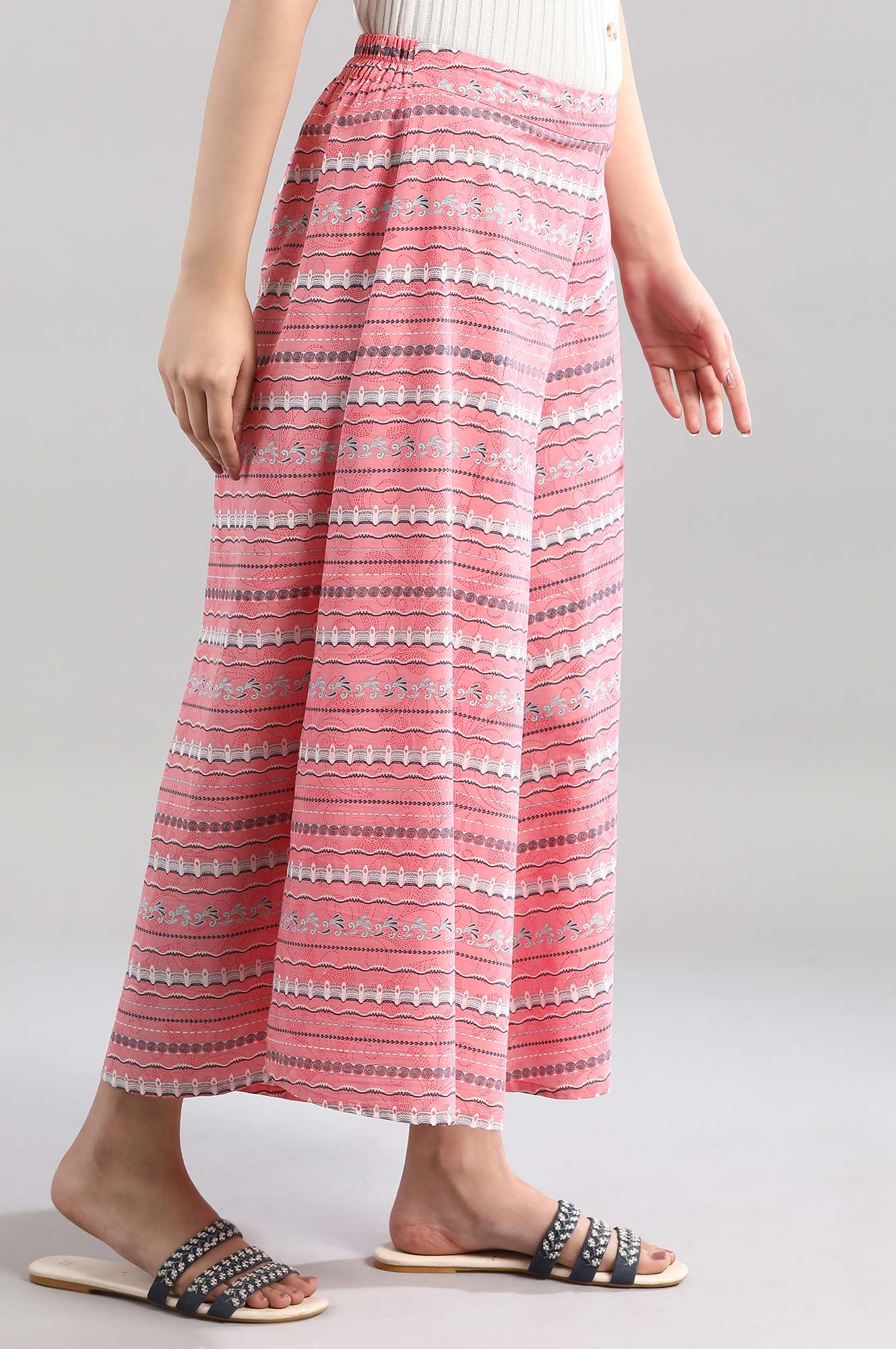 Pink Flared Culottes