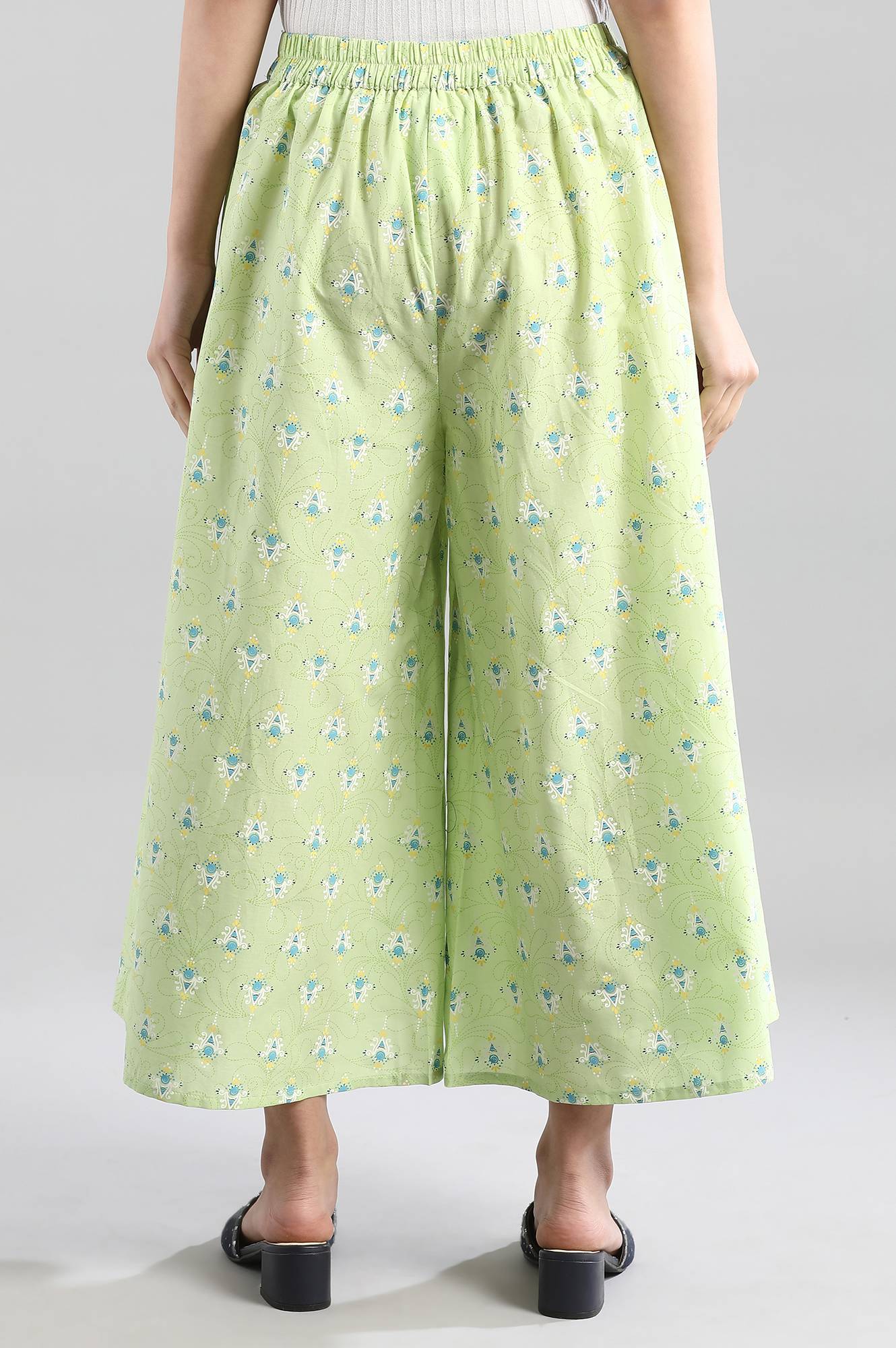 Green Printed Culottes