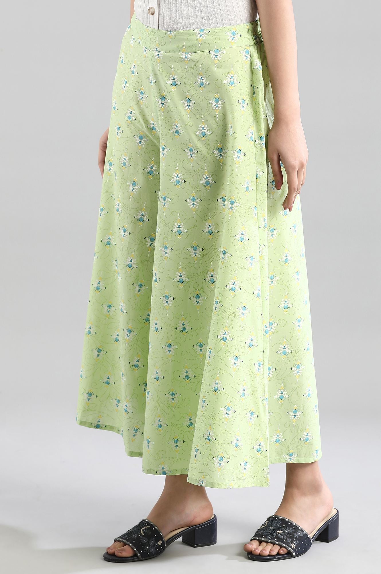 Green Printed Culottes