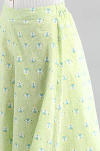 Green Printed Culottes
