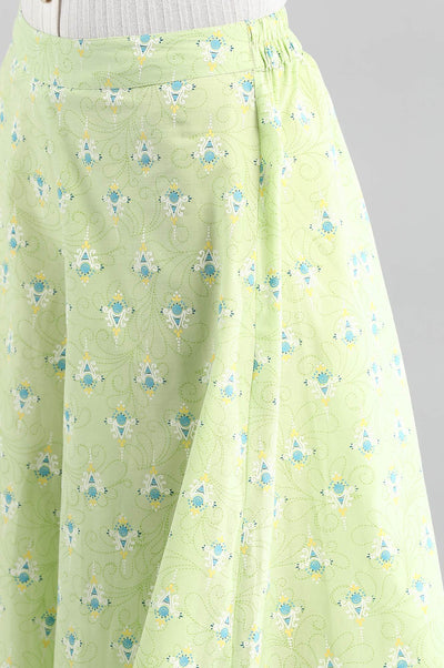 Green Printed Culottes