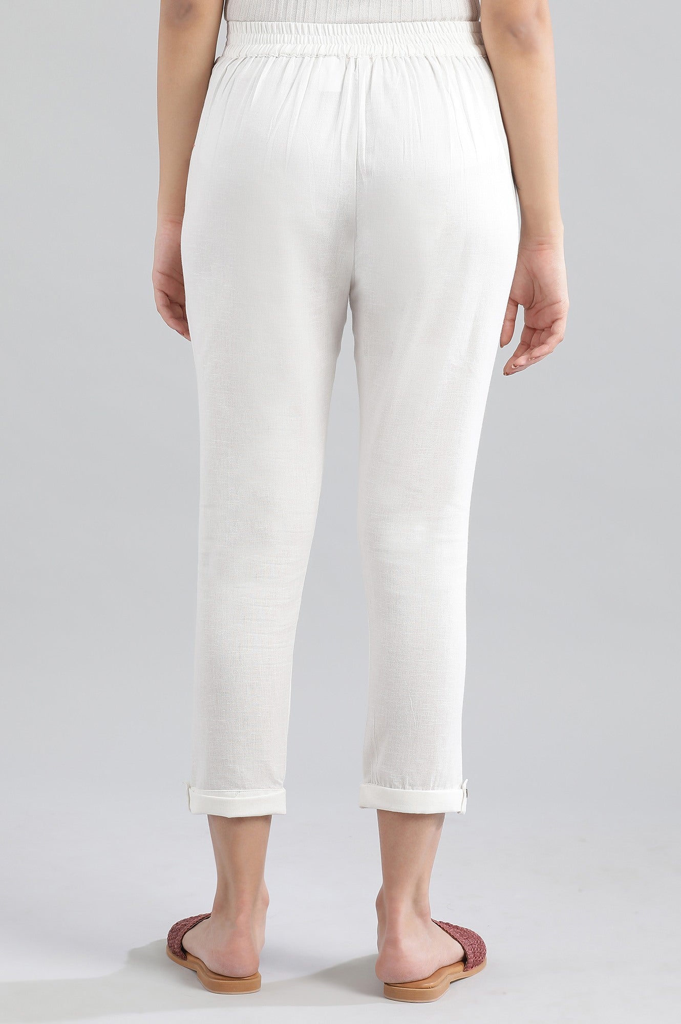 Off-White Solid Trousers