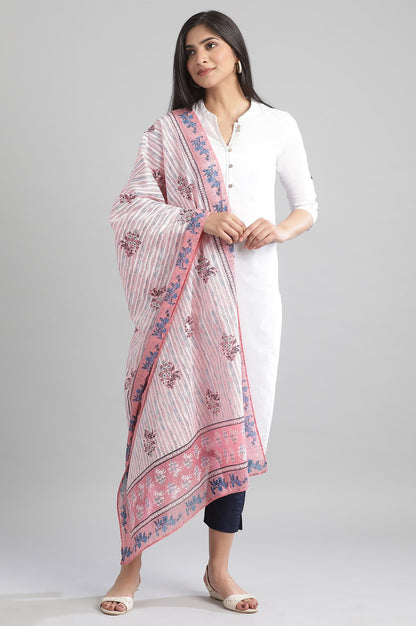 Pink Printed Dupatta