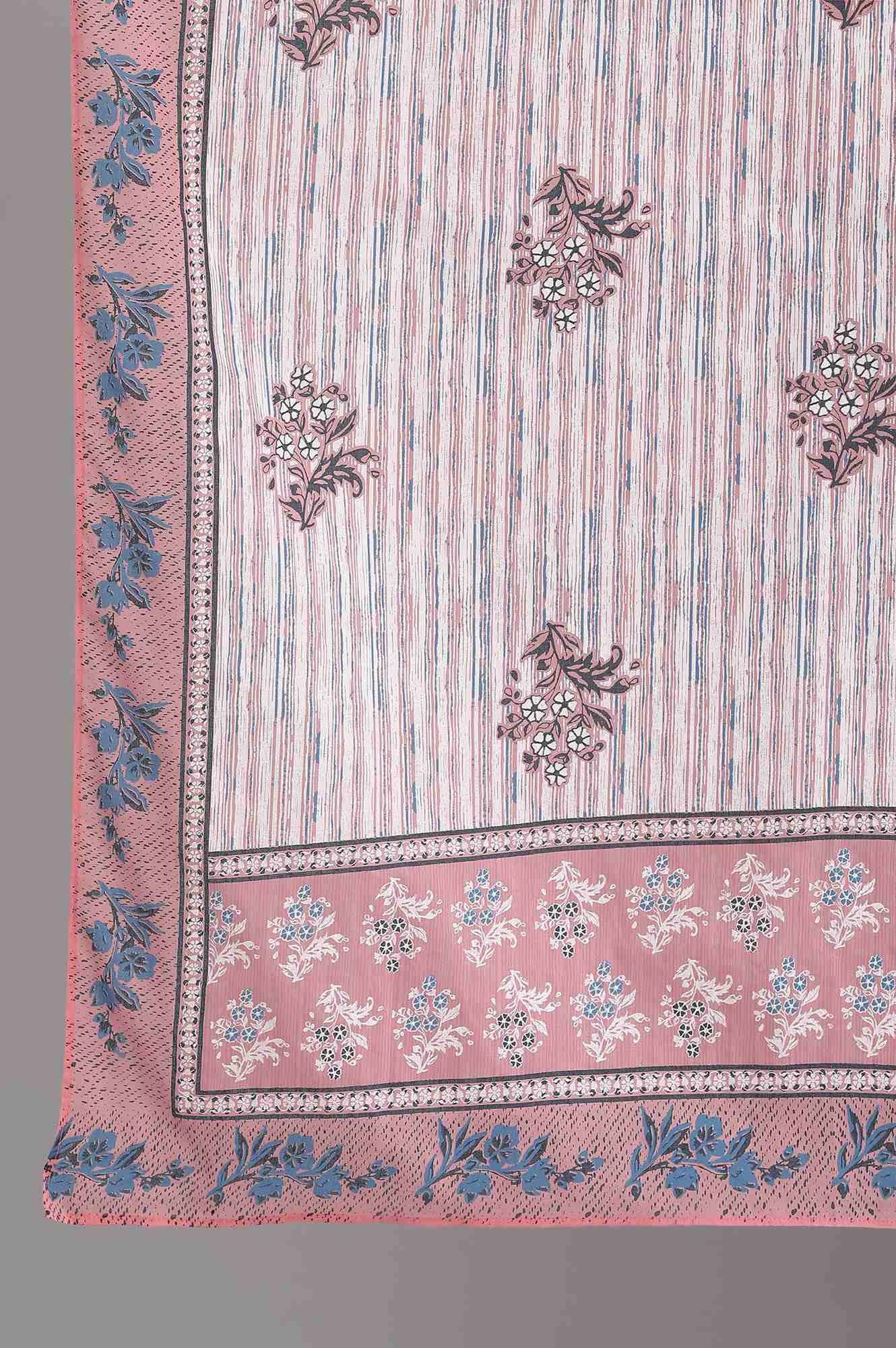 Pink Printed Dupatta