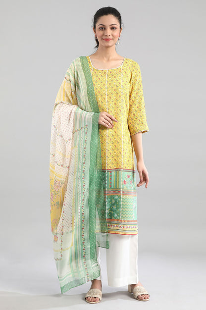 White Printed Dupatta