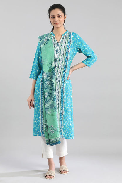 Blue Elfino Chiffon Dupatta